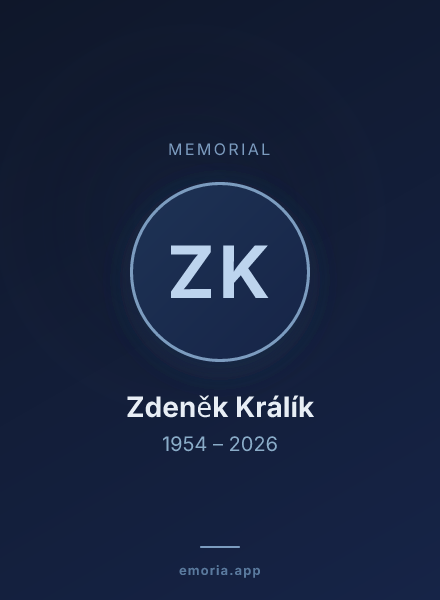 Memorial portrait of Zdeněk Králík