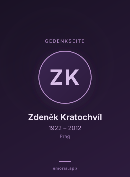 Gedenkportrait von Zdeněk Kratochvíl