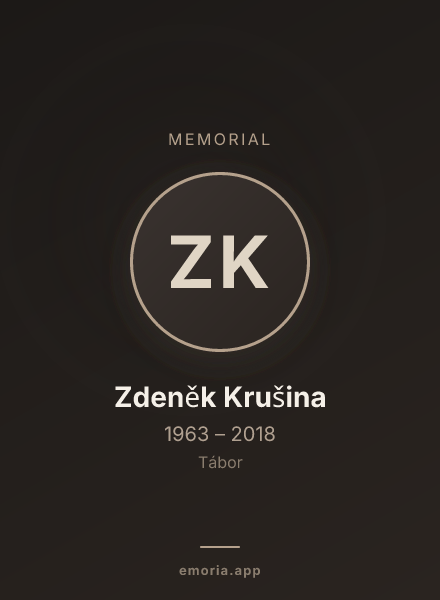 Memorial portrait of Zdeněk Krušina