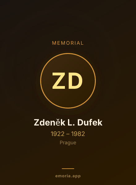 Memorial portrait of Zdeněk L. Dufek