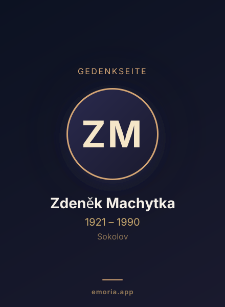 Gedenkportrait von Zdeněk Machytka