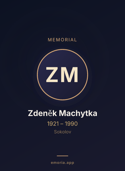 Memorial portrait of Zdeněk Machytka