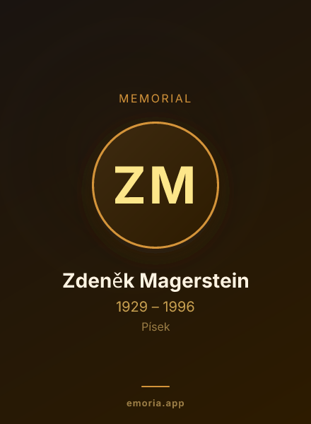 Memorial portrait of Zdeněk Magerstein