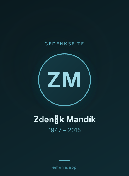 Gedenkportrait von Zdeněk Mandík