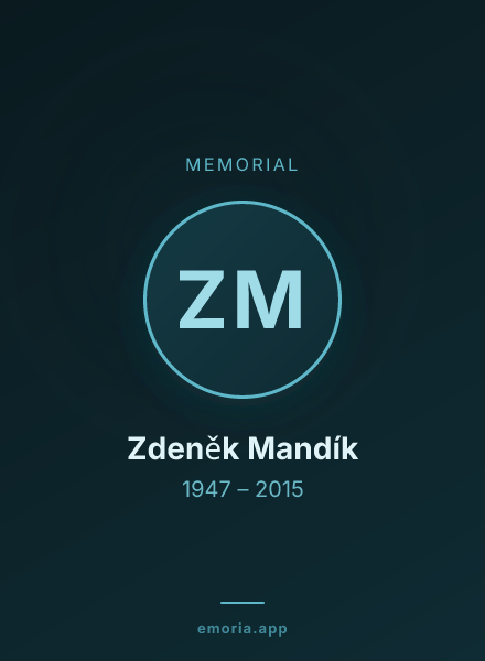 Memorial portrait of Zdeněk Mandík