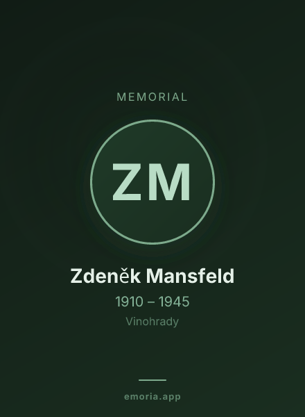 Memorial portrait of Zdeněk Mansfeld