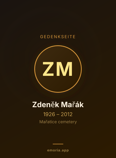 Gedenkportrait von Zdeněk Mařák