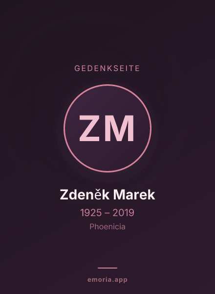 Gedenkportrait von Zdeněk Marek