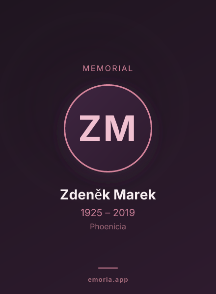 Memorial portrait of Zdeněk Marek