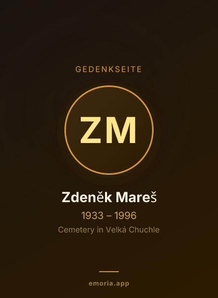 Gedenkportrait von Zdeněk Mareš