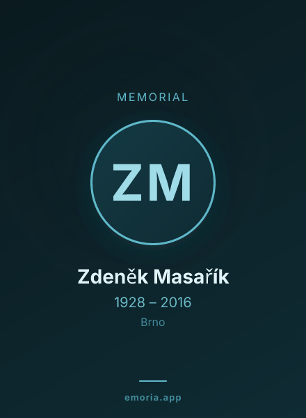 Memorial portrait of Zdeněk Masařík
