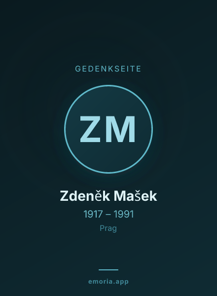 Gedenkportrait von Zdeněk Mašek