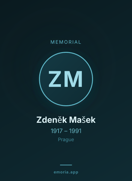 Memorial portrait of Zdeněk Mašek