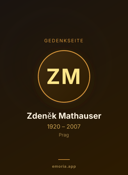 Gedenkportrait von Zdeněk Mathauser