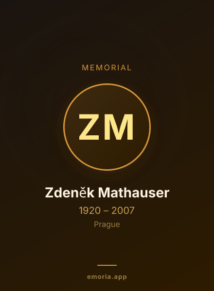 Memorial portrait of Zdeněk Mathauser