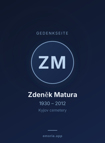 Gedenkportrait von Zdeněk Matura