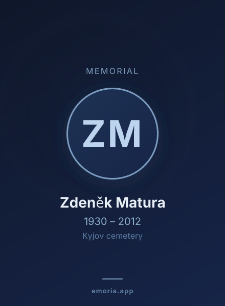 Memorial portrait of Zdeněk Matura