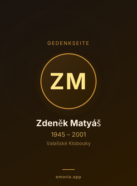 Gedenkportrait von Zdeněk Matyáš