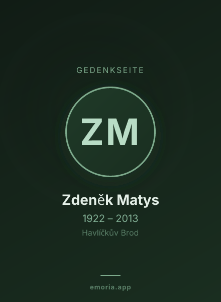 Gedenkportrait von Zdeněk Matys