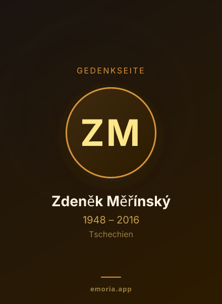 Gedenkportrait von Zdeněk Měřínský