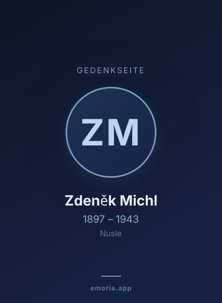 Gedenkportrait von Zdeněk Michl