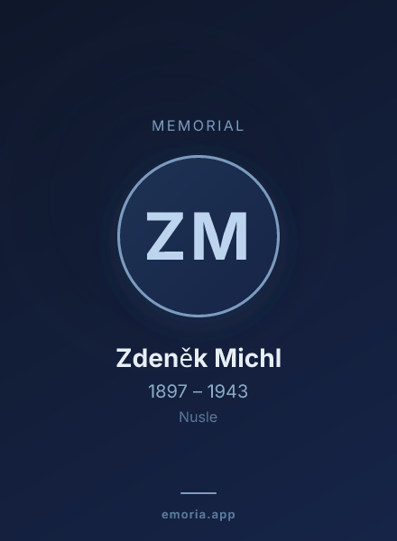 Memorial portrait of Zdeněk Michl