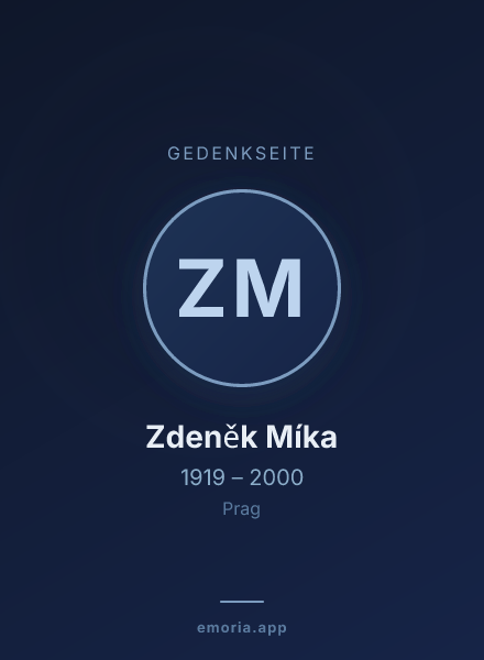 Gedenkportrait von Zdeněk Míka