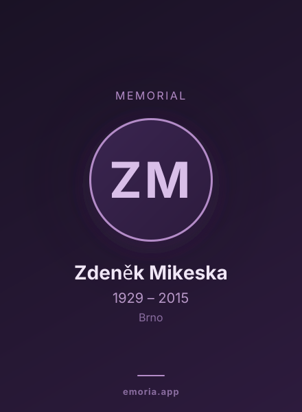 Memorial portrait of Zdeněk Mikeska