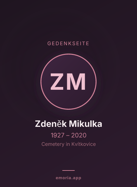 Gedenkportrait von Zdeněk Mikulka