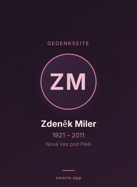 Gedenkportrait von Zdeněk Miler