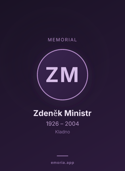 Memorial portrait of Zdeněk Ministr