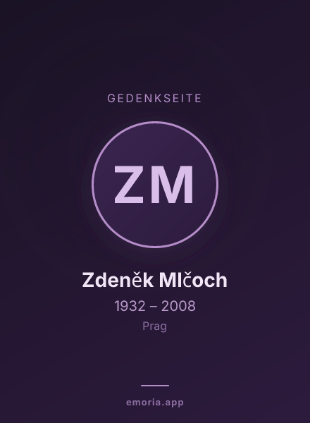 Gedenkportrait von Zdeněk Mlčoch