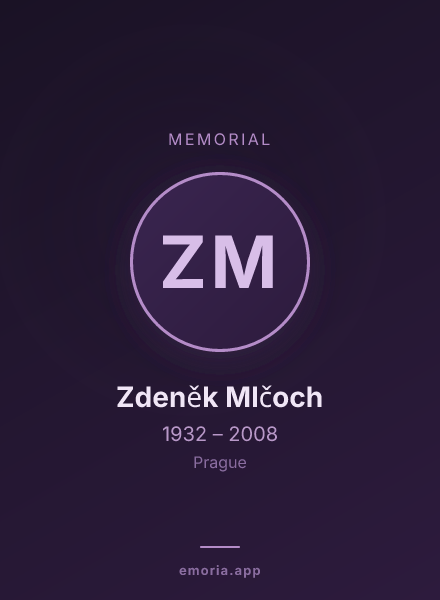 Memorial portrait of Zdeněk Mlčoch