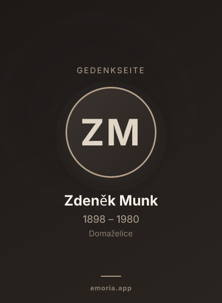 Gedenkportrait von Zdeněk Munk
