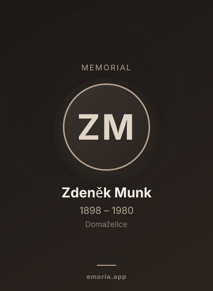 Memorial portrait of Zdeněk Munk