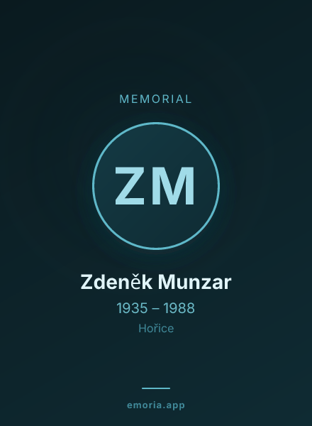 Memorial portrait of Zdeněk Munzar