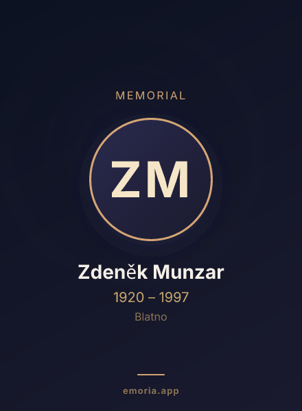 Memorial portrait of Zdeněk Munzar