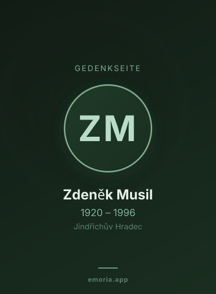 Gedenkportrait von Zdeněk Musil