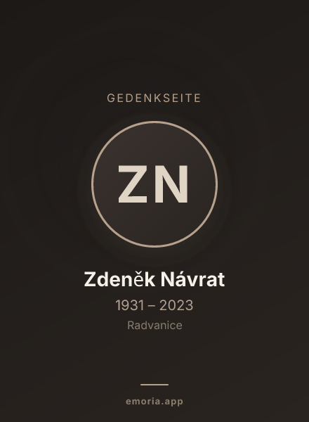 Gedenkportrait von Zdeněk Návrat