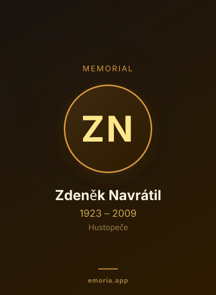 Memorial portrait of Zdeněk Navrátil
