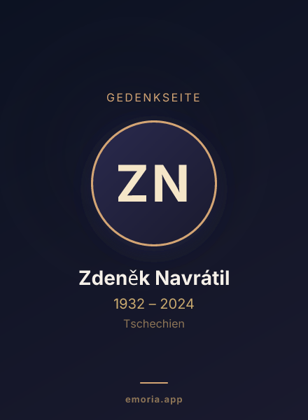 Gedenkportrait von Zdeněk Navrátil
