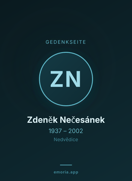 Gedenkportrait von Zdeněk Nečesánek
