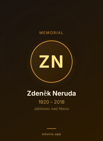 Memorial portrait of Zdeněk Neruda
