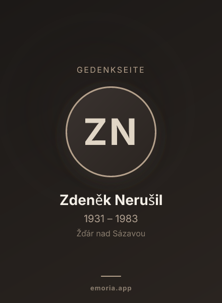 Gedenkportrait von Zdeněk Nerušil