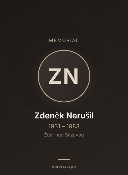 Memorial portrait of Zdeněk Nerušil