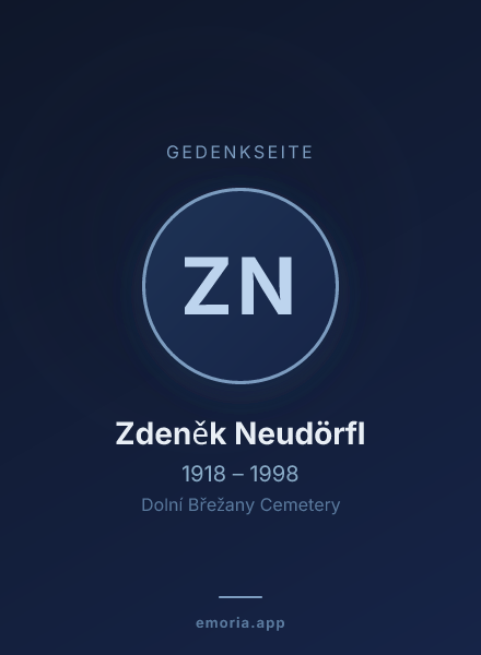 Gedenkportrait von Zdeněk Neudörfl