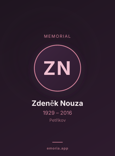 Memorial portrait of Zdeněk Nouza