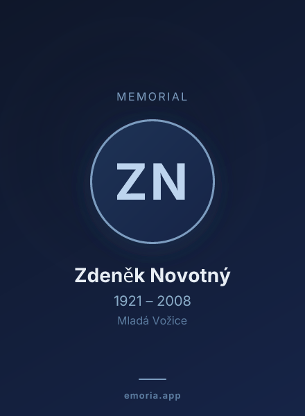 Memorial portrait of Zdeněk Novotný