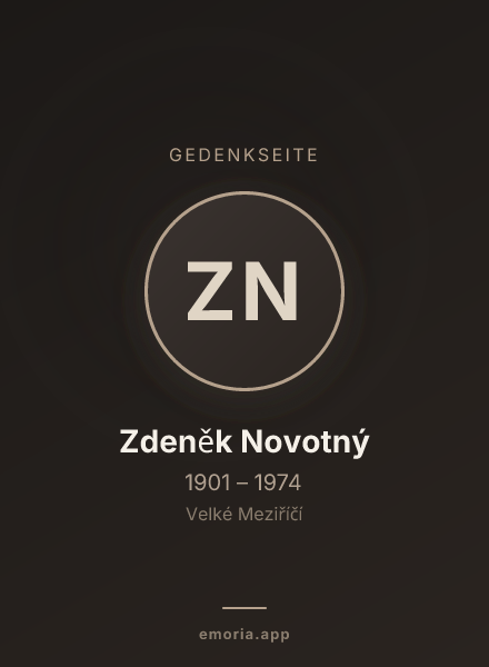 Gedenkportrait von Zdeněk Novotný