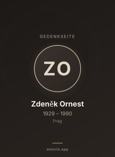 Gedenkportrait von Zdeněk Ornest